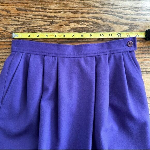 Pendleton 100% Virgin Wool A-line Midi Skirt Made in USA Vintage Size 8 Petite - Picture 6 of 6